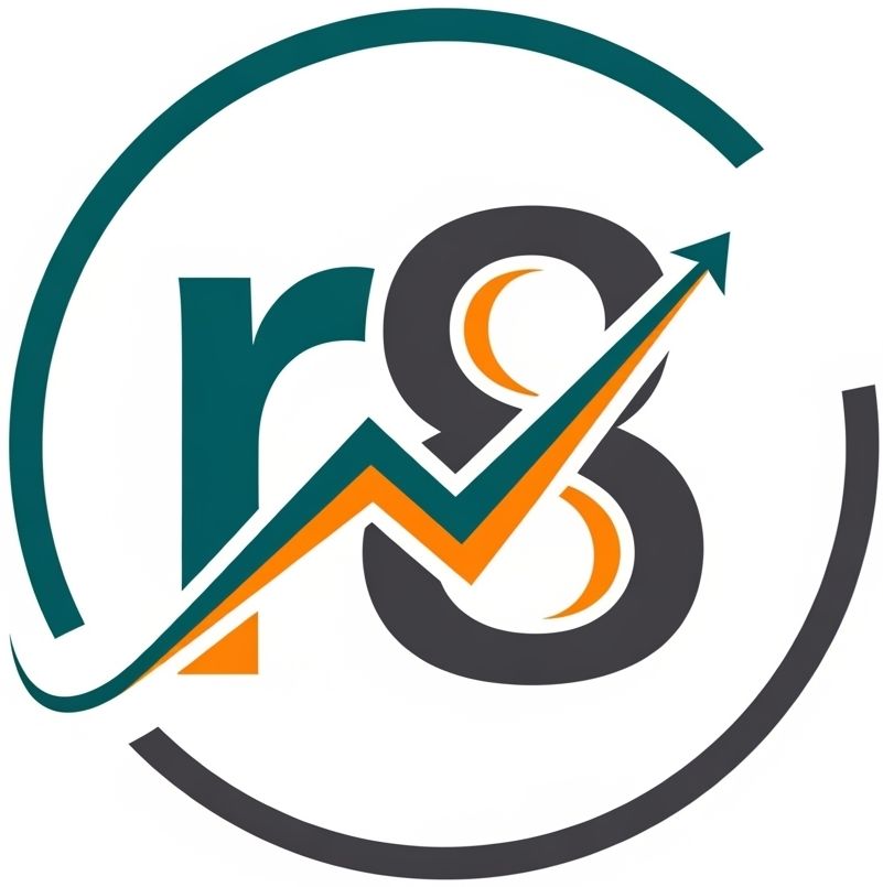 GetR8 Company Logo - Stylized r8 with growth arrow